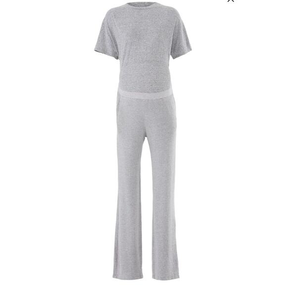 Monrow Maternity Dolman Jumpsuit in Gray Size Large - Picture 1 of 10